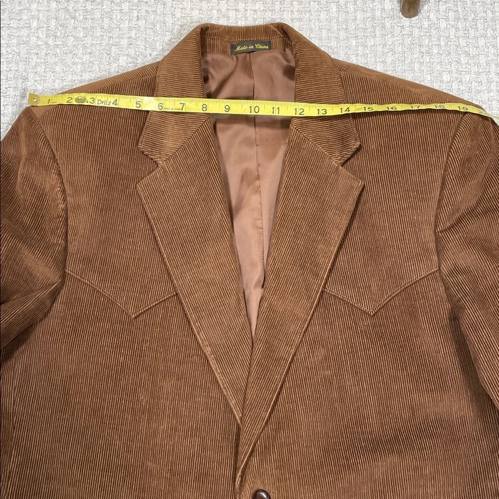 Vintage Brown Corduroy Blazer Mens Size 46R Western Cowboy Jacket Sport Coat